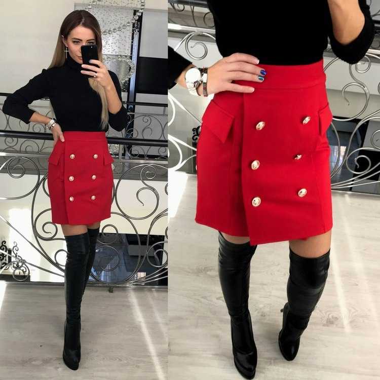 Красные юбки модные в Красные юбки модные в