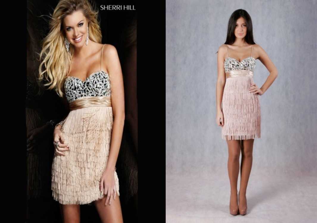 Взять в прокат Женская одежда Платья Sherri Hill с бахромой Москва Взять в прокат Женская одежда Платья Sherri Hill с бахромой; Москва , улица Рождественка, 25 ул.; Описание: Sherri Hill клубное платье с бахромой, бежевое